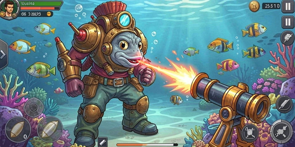 Screenshot menunjukkan antarmuka utama dari game 55RP.