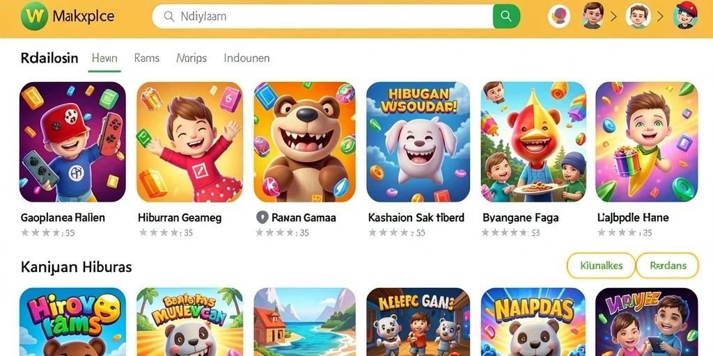 Tampilan menu utama yang menarik dan informatif.