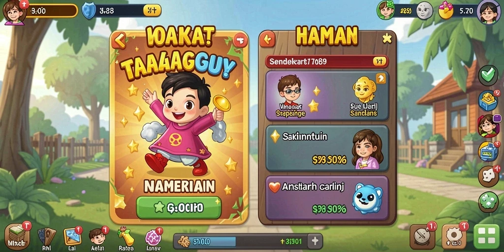 Tampilan awal yang menarik dengan menu interaktif.