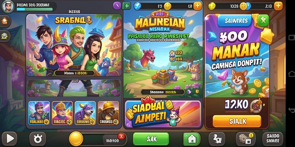 Tampilan menu utama IDN668 yang menarik.