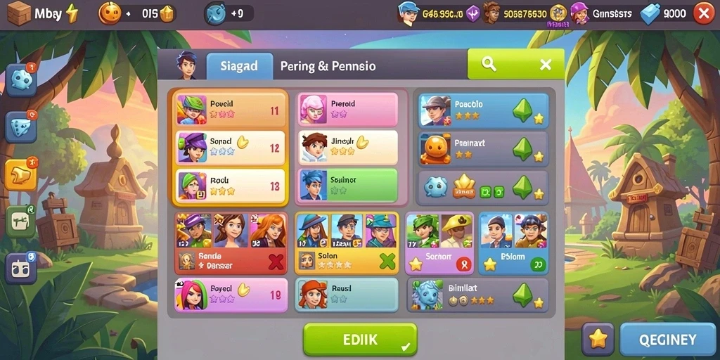 Screenshot memperlihatkan misi petualangan yang seru.
