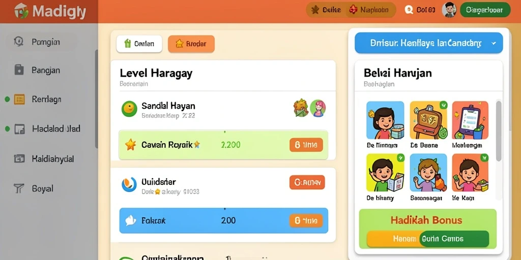 Tampilan menu utama yang menarik dan user-friendly.